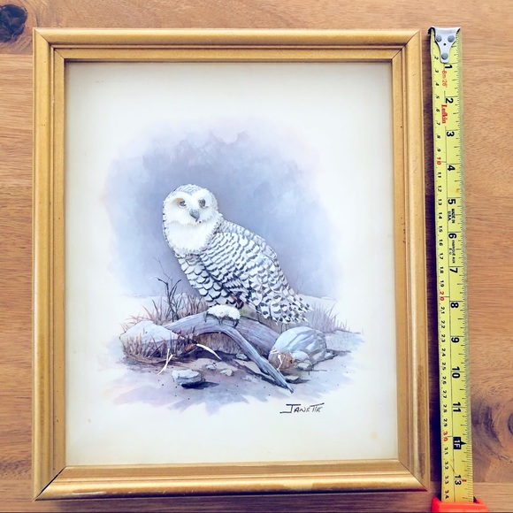 Original vintage art in gold wood frame - Picture 4 of 4